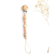 Cargar imagen en el visor de la galería, Chupetero silicona y madera melocotón