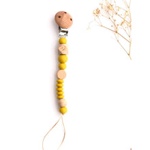 Cargar imagen en el visor de la galería, Chupetero silicona y madera Mostaza
