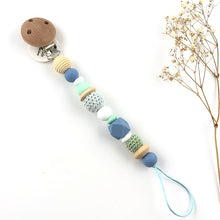 Cargar imagen en el visor de la galería, Chupetero sweet texturas azúl y mint