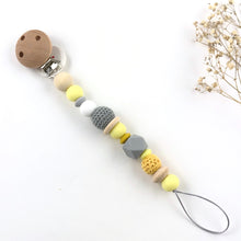 Cargar imagen en el visor de la galería, Chupetero sweet texturas gris y mostaza