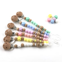 Cargar imagen en el visor de la galería, Chupetero silicona y madera 6 colores