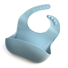 Cargar imagen en el visor de la galería, Babero de silicona color azúl
