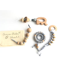 Cargar imagen en el visor de la galería, Bolsa de tesoros bebé en color gris