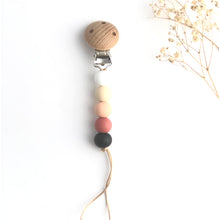 Cargar imagen en el visor de la galería, Chupetero silicona mini blanco Beige Teja Negro