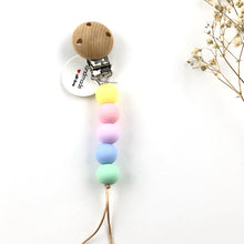 Cargar imagen en el visor de la galería, Chupetero mini silicona arcoiris pastel
