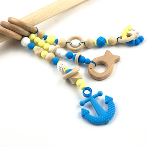 Conjunto de juguetes para play gym con temática del mar